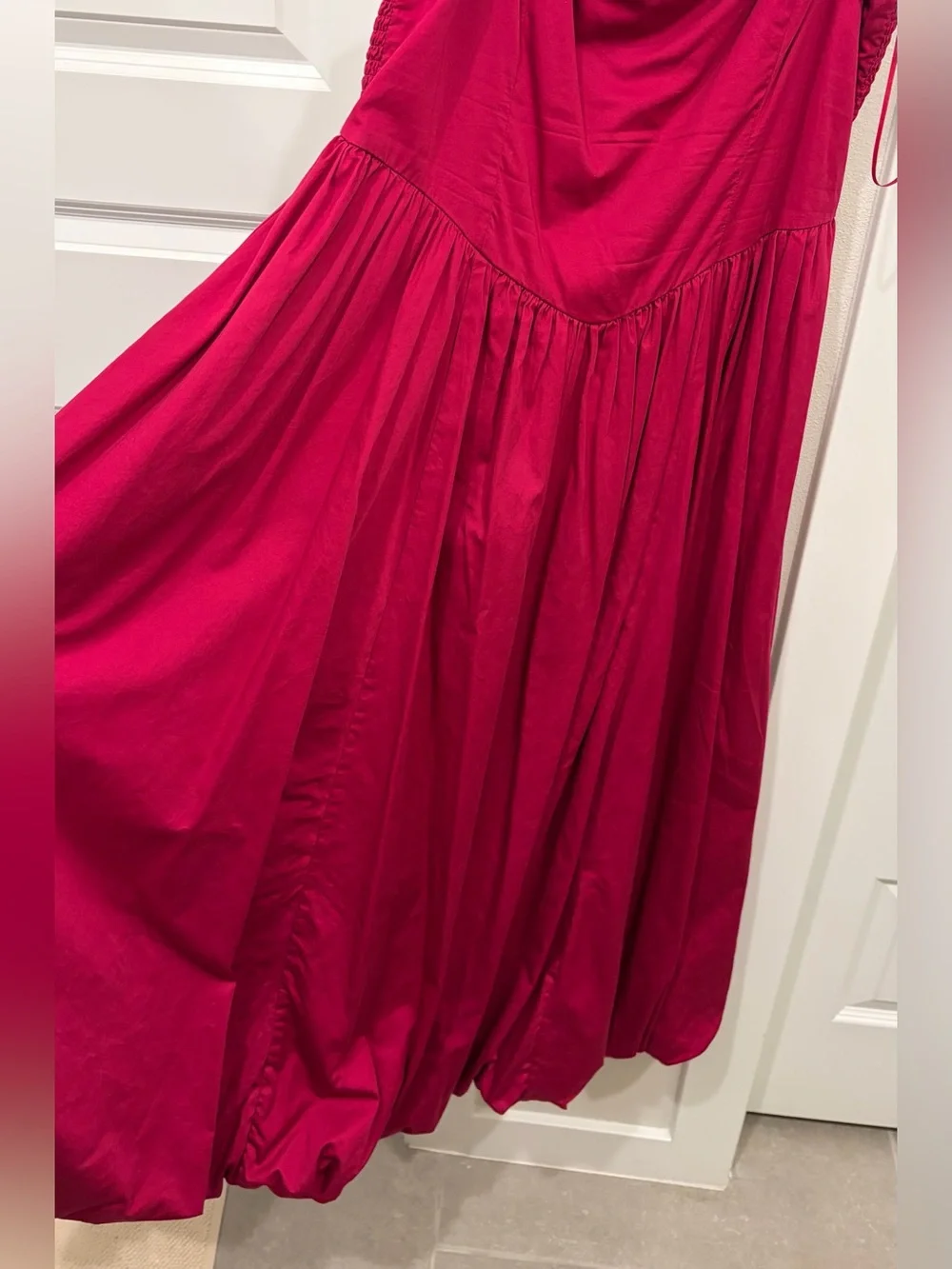 Abercrombie & Fitch Deep Magenta Spaghetti-Strap Maxi Dress